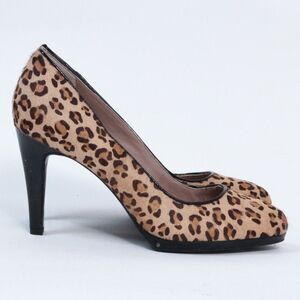 FRANCO SARTO Leopard Print Calf Hair Pumps Heels Darren 2 Women’s Size 8 M NWOB